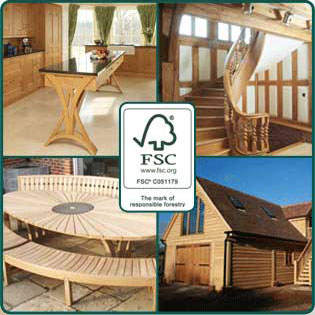timber merchants products and fsc logo