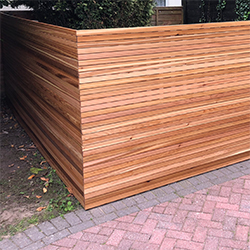 Canadian Cedar Slats - Used in a Garden