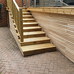 Oak Slatted Wall