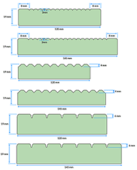 Oak decking profiles