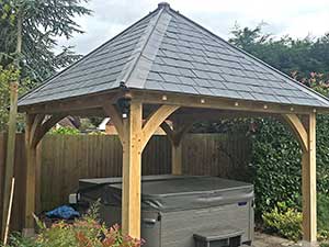 Hot Tub Gazebo With Tiled Roof