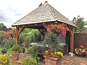 Hot Tub Gazebo with Shingle Roof