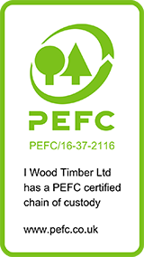 PEFC Logo with iWood's certificate number on