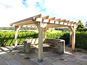 Single Bay Pergola On Staddle Stones