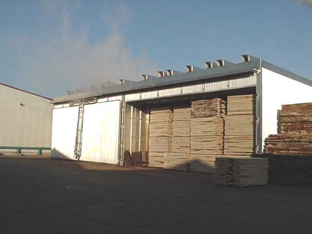 Timber placed into the kilns