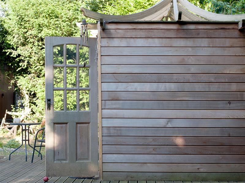 Slightly Weathered IWC4 Western Red Cedar Tongue and Groove Cladding - Example Cladding